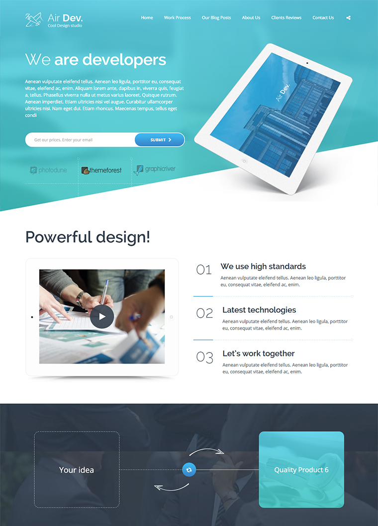 AirDev WordPress Theme