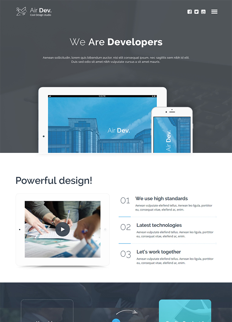 AirDev – Responsive Website Template