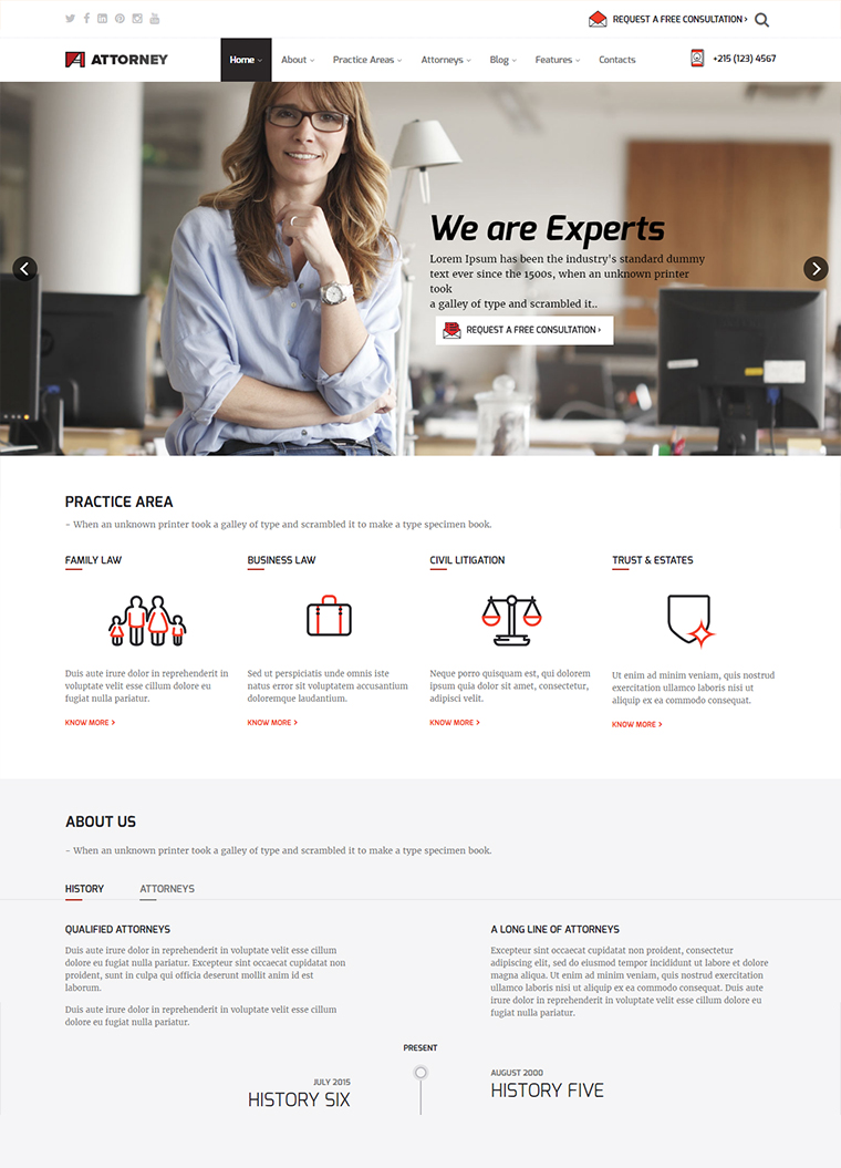 Attorney WordPress Theme