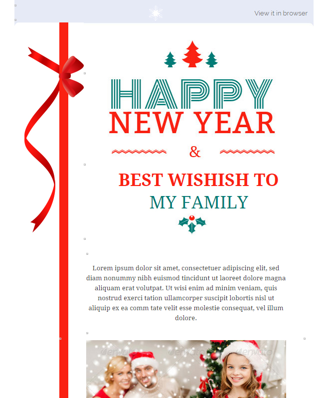 Customized Features with Best Wishes Email Template To Play