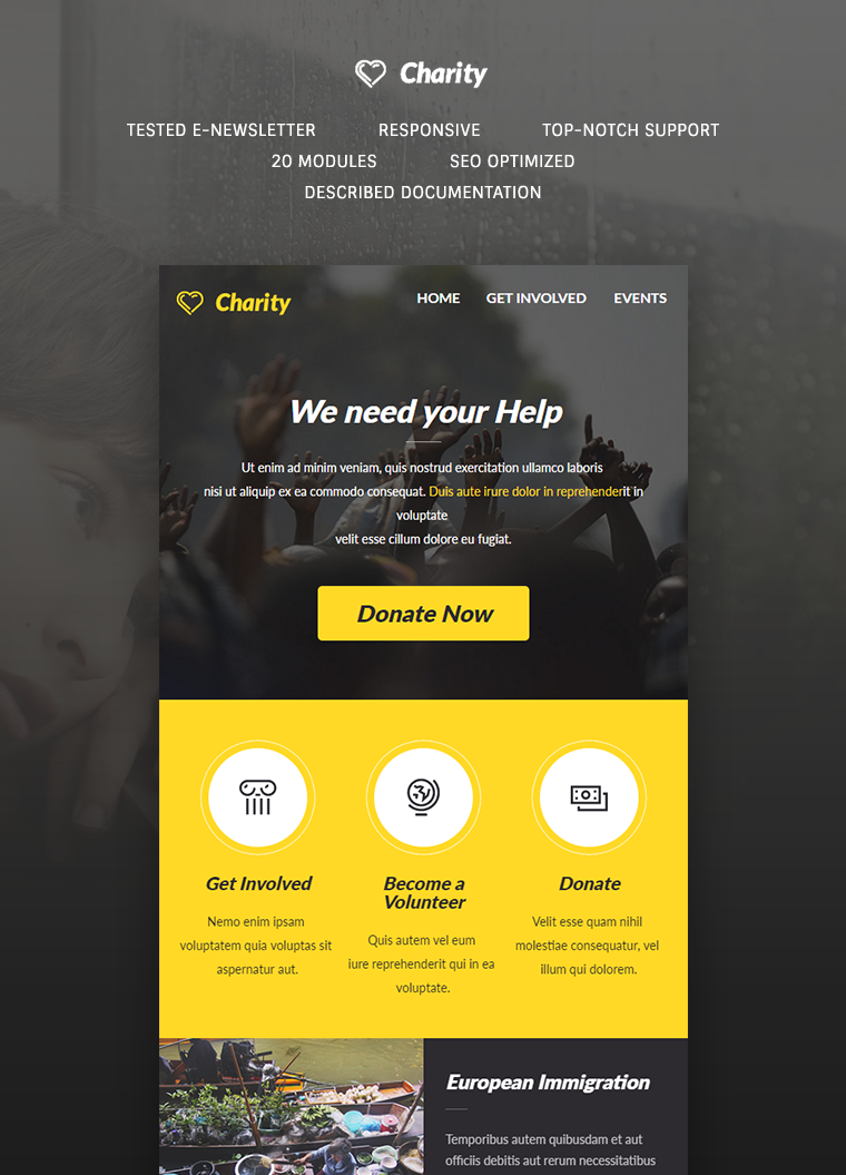 Charity E-newsletter Template