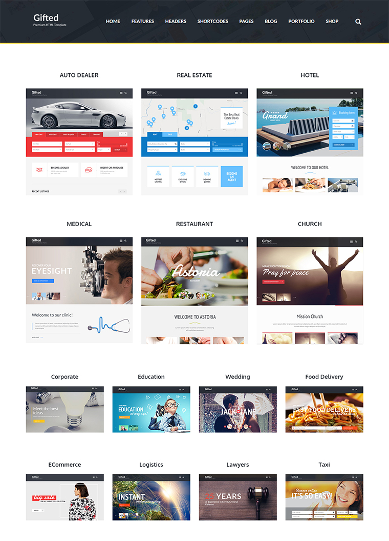 Gifted HTML5 Website Template