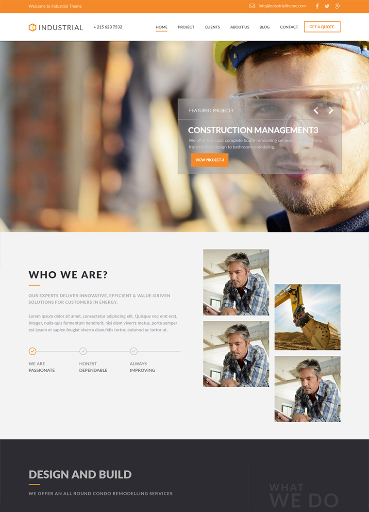 Industrial WordPress Theme