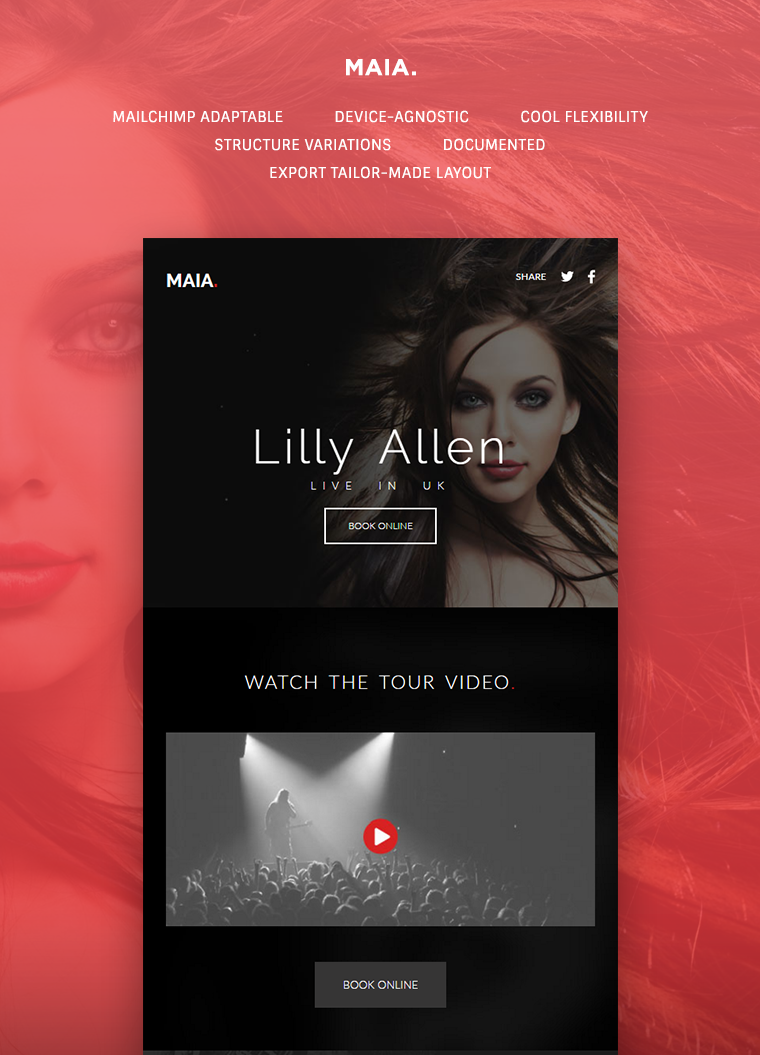 Maia Event E-Newsletter Template