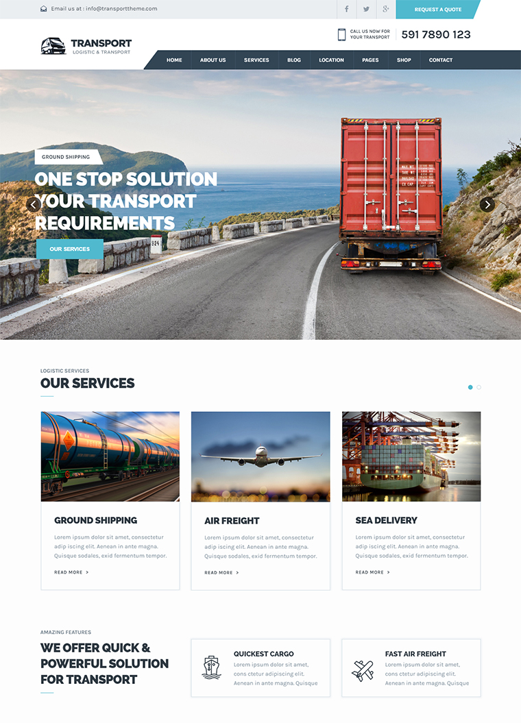 Transport HTML5 Template