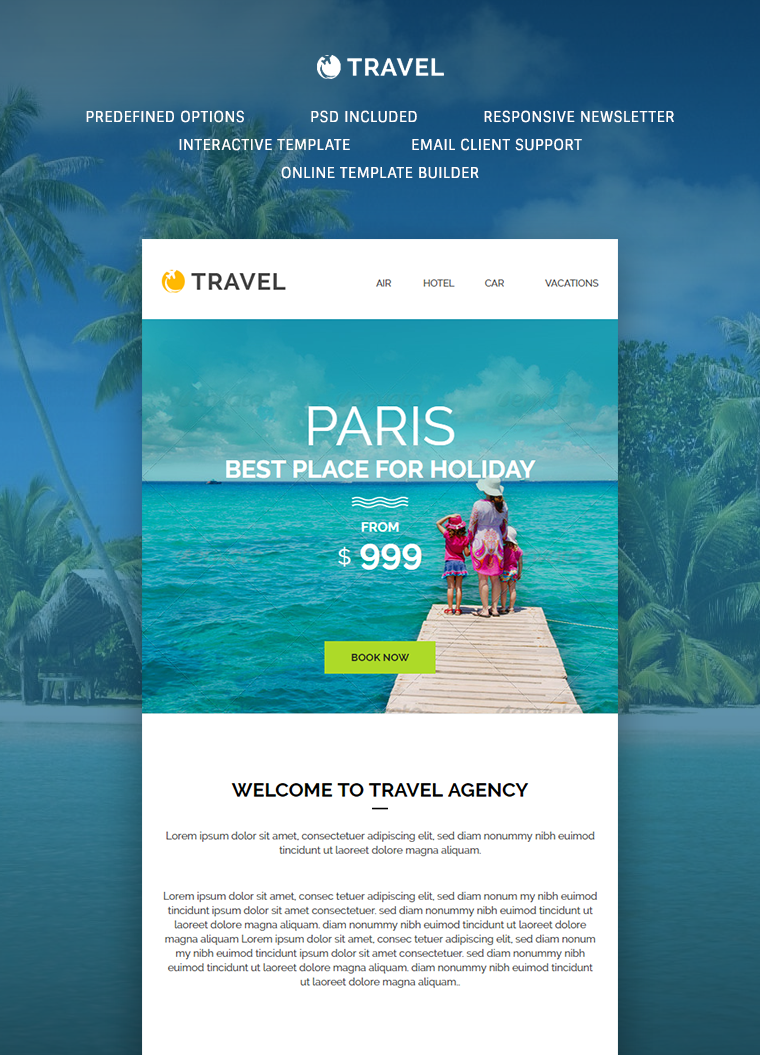 Travel E-newsletter Builder Access