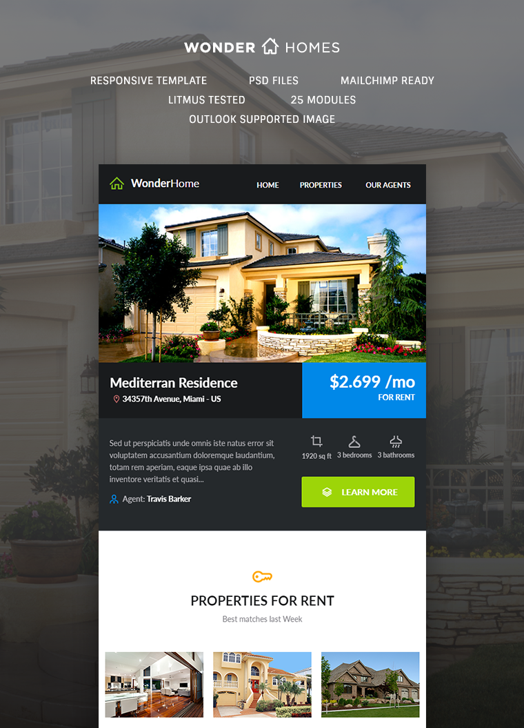 WonderHome Responsive Template