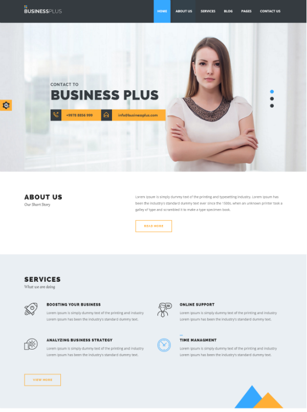 Leverage The Power of Advanced Features With Business Plus Corporate HTML5 Template