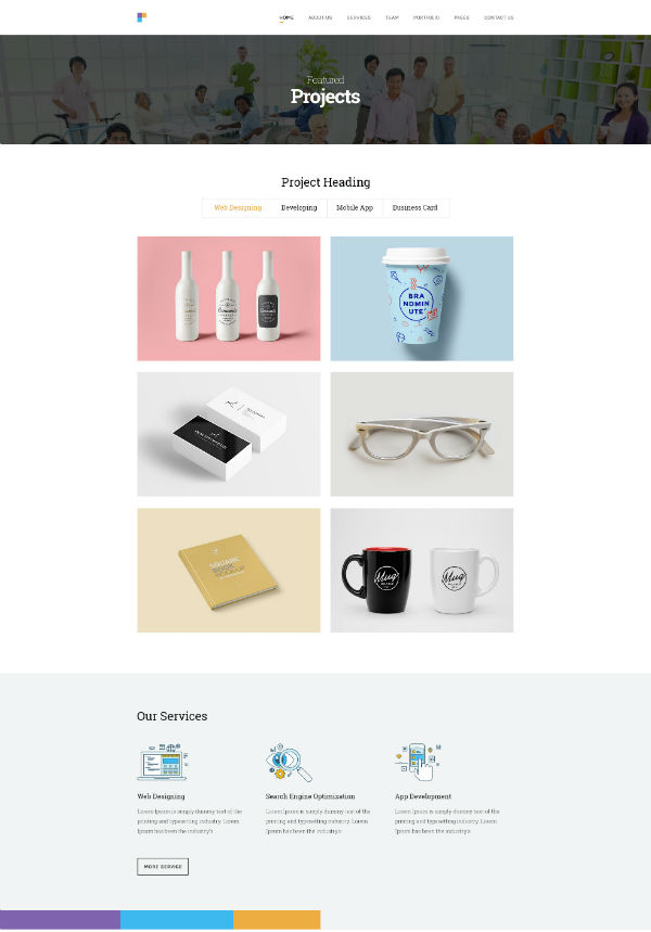 Incredibly Designed PSD Template For Diverse Businesses