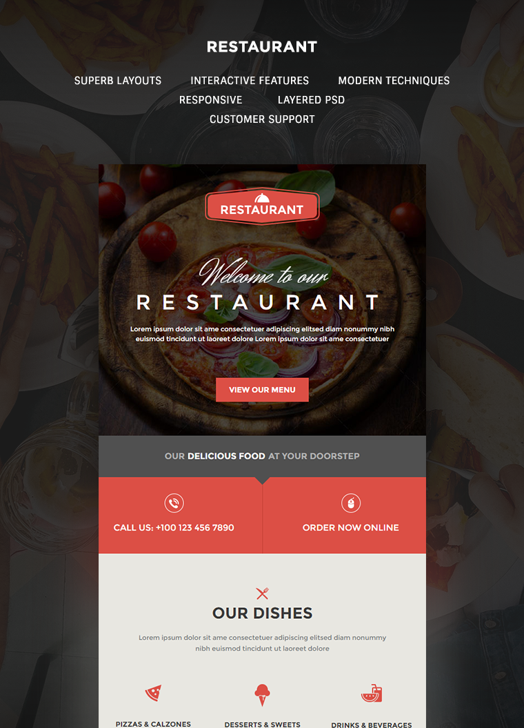 Restaurant Email Template