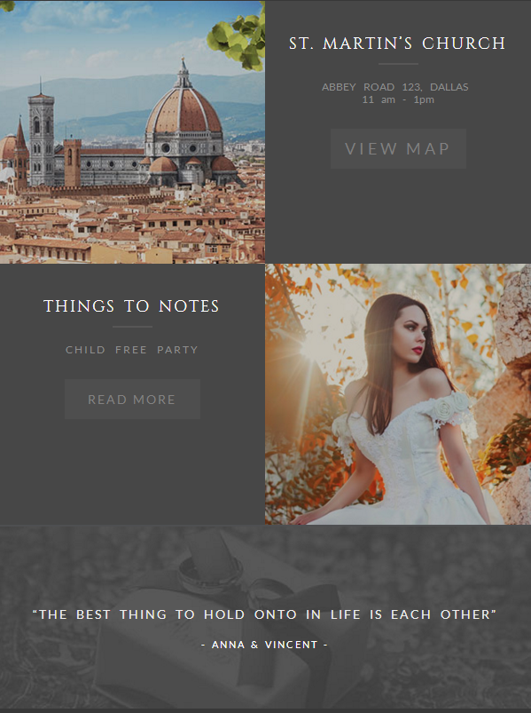 Offering Wide Scale Quality Elements With Wedding Invitation HTML Email Template