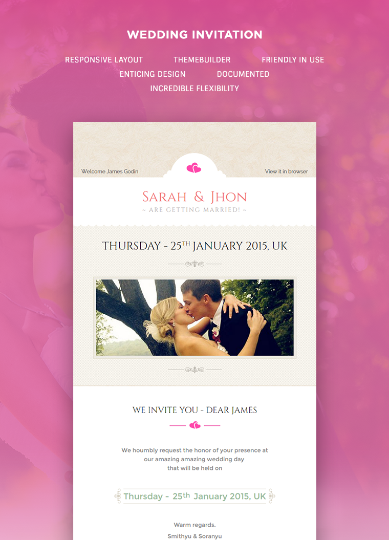 Wedding Invitation Newsletter