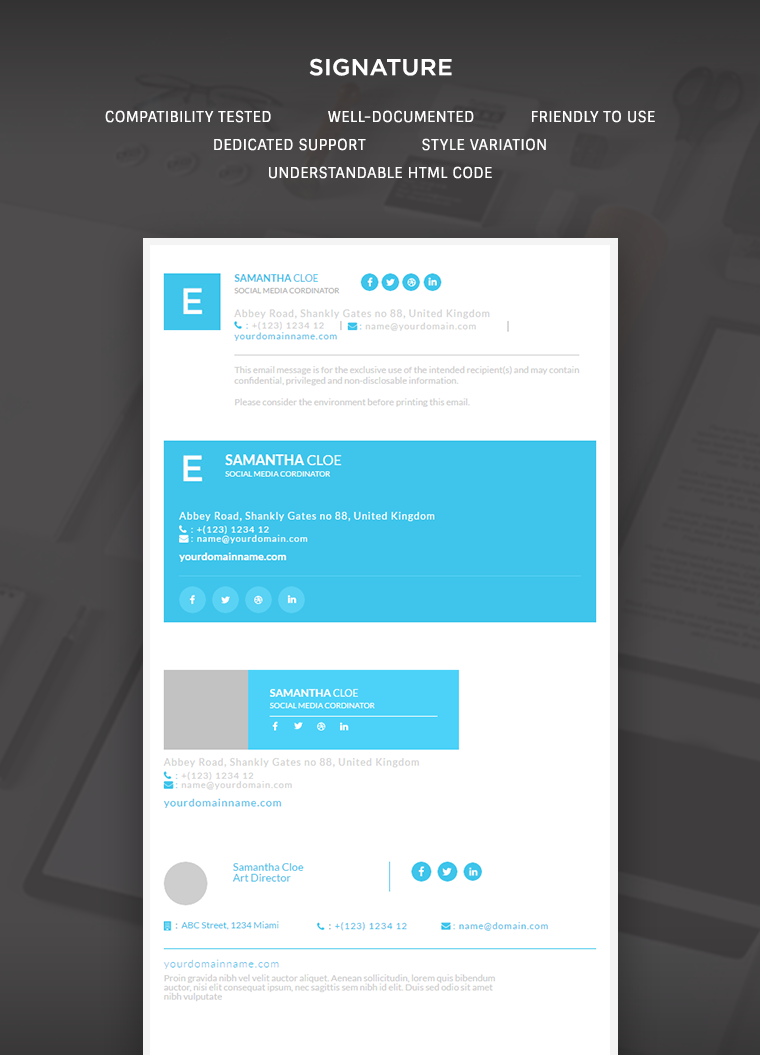 Responsive Signature E-mail Template