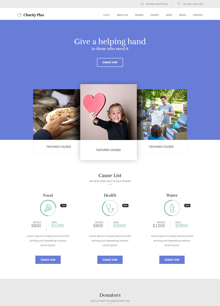 Charity Plus HTML5 Template