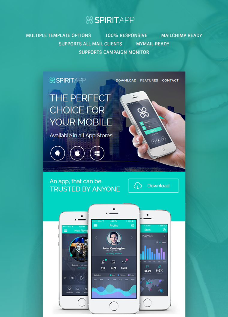 SpiritApp Multipurpose Email Template