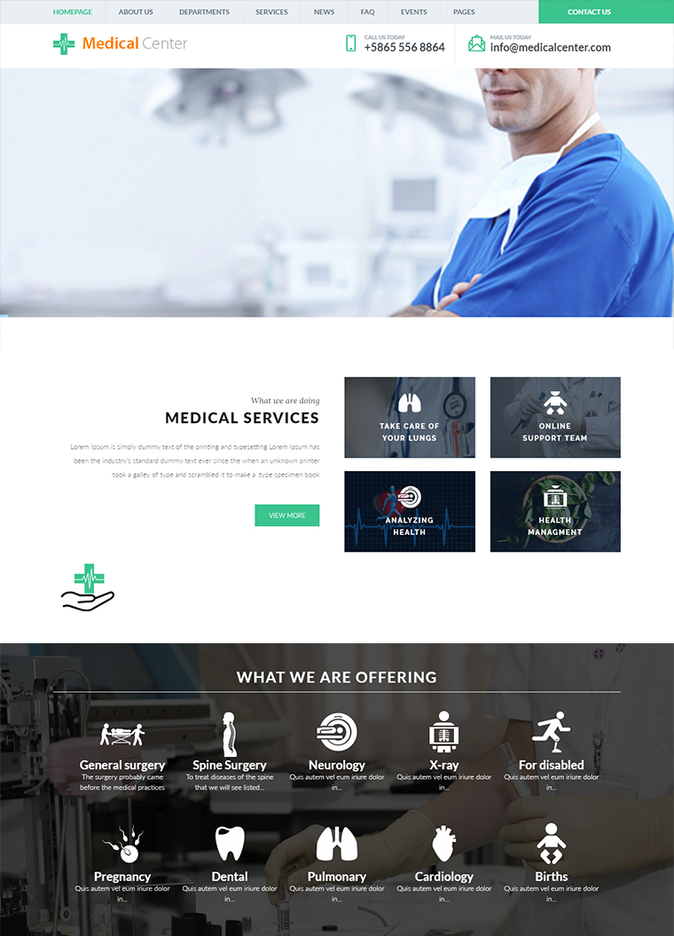 Medical Center WordPress Theme