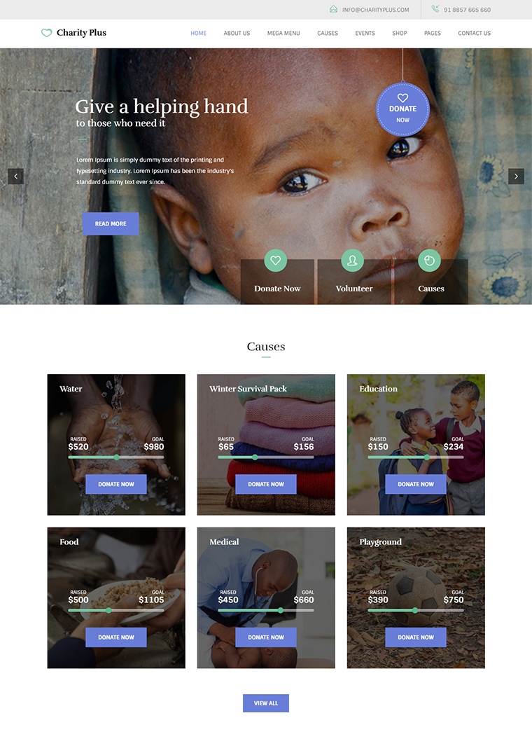 CharityPlus WordPress Theme