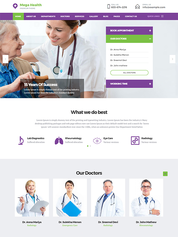 MegaHealth Medical WordPress Theme