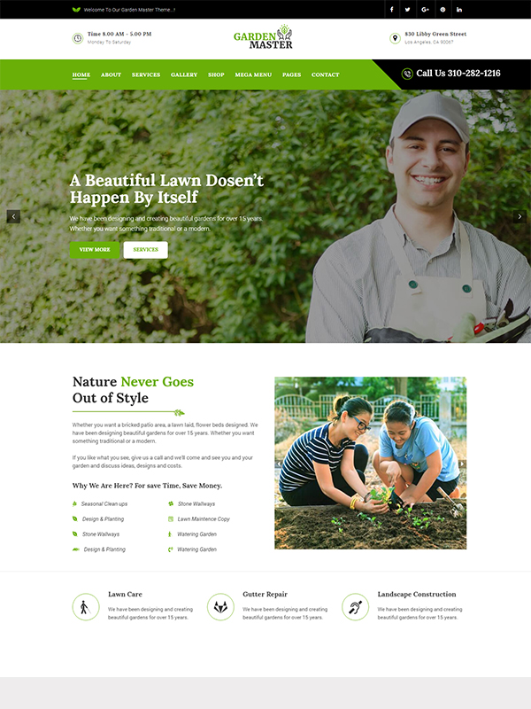 Gardening Premium WordPress Theme